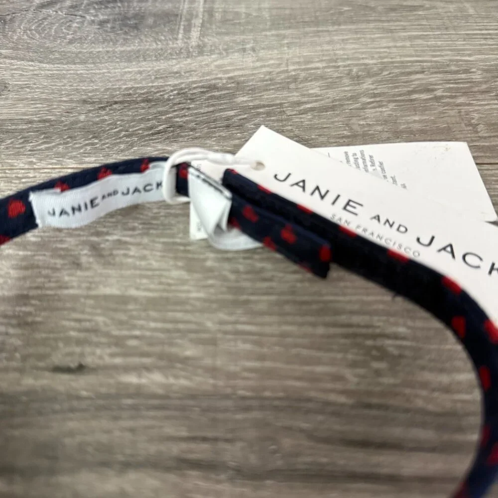 NWT Janie & Jack Blue Red Heart Bow Tie Special Occassion Boy Size 2 - 3